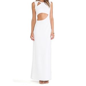 BCBG Max Azria - Kimora Cut Out Maxi Dress / Gown in White